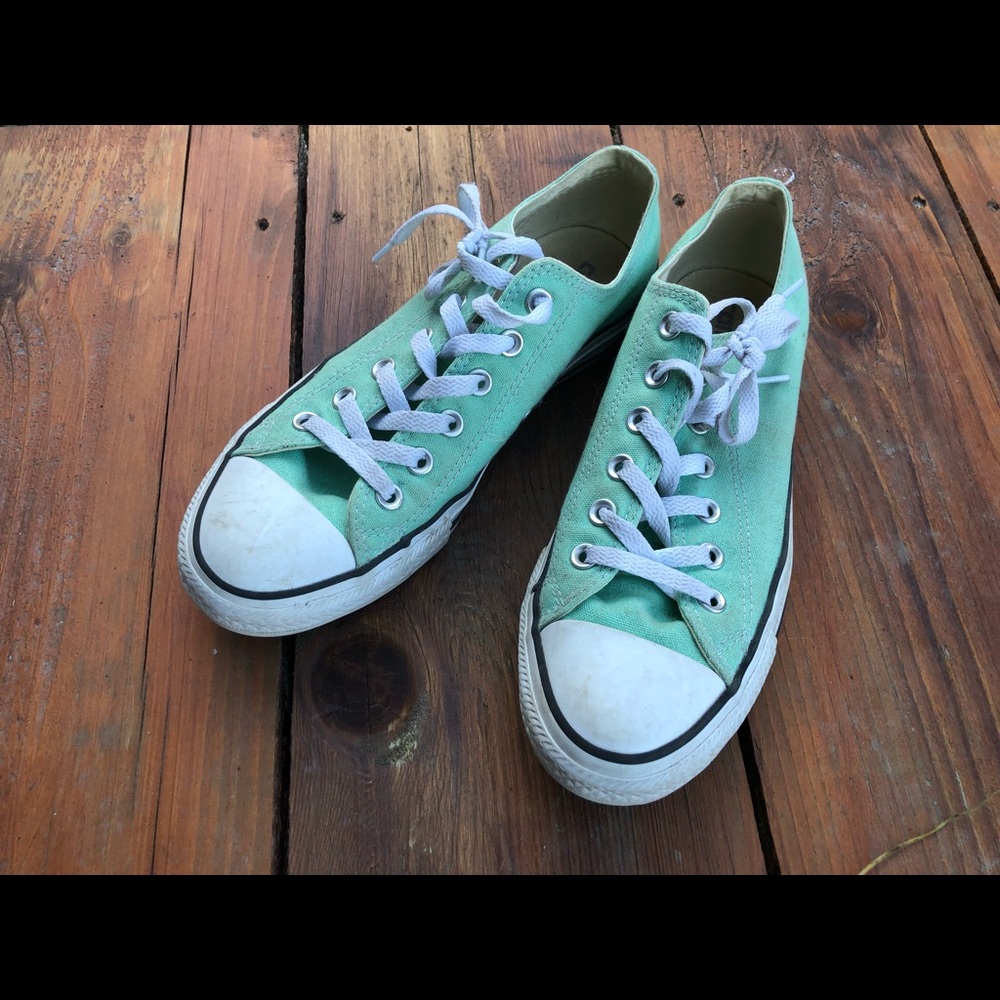 Mint green converse